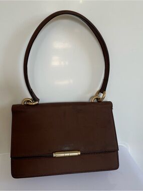 Vintage 50’s Saks Fifth Avenue Lederer Brown Leather Handbag